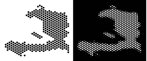 Haiti harita altıgen mozaik