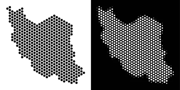 Iran harita altıgen mozaik