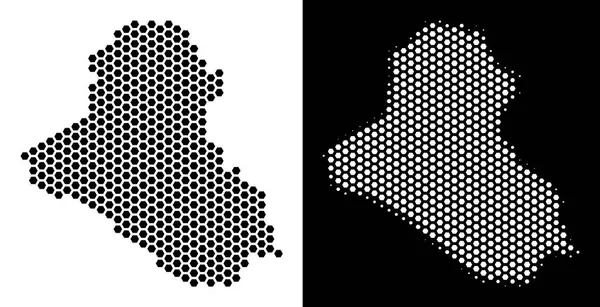 Irak harita altıgen mozaik