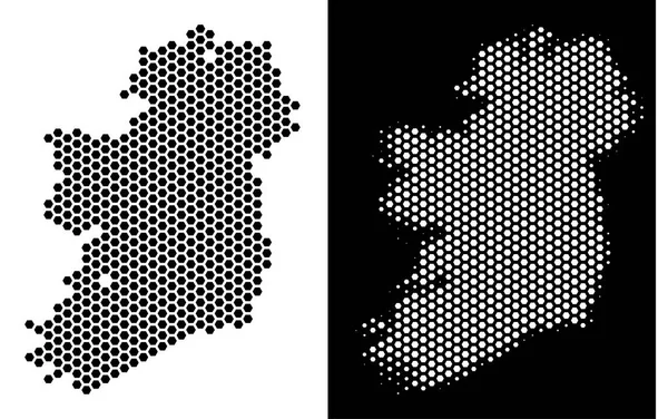 İrlanda Adası harita petek soyutlama