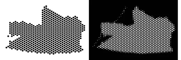 Kaliningrad bölgesi harita Altıgen Karo düzeni