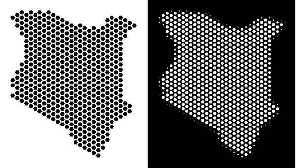 Kenya harita altıgen mozaik