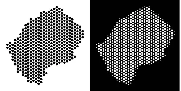 Lesoto Haritası altıgen şeması