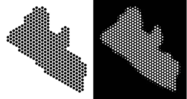 Liberya Haritası petek mozaik