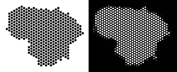 Litvanya Haritası altıgen soyutlama