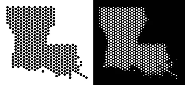 Louisiana Devlet harita Hex-çini mozaik