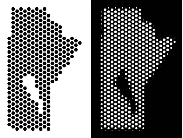 Manitoba Eyaleti harita Hex-çini mozaik