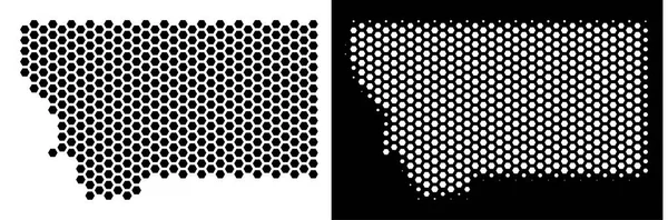 Montana Eyaleti harita altıgen mozaik