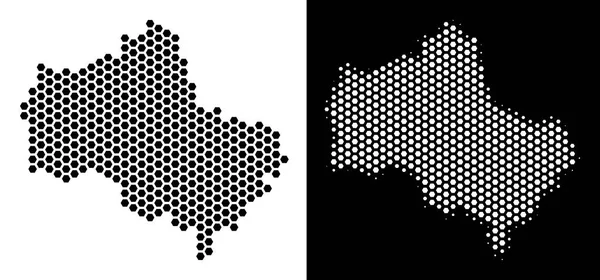 Moskova Oblast Harita Hex-çini mozaik