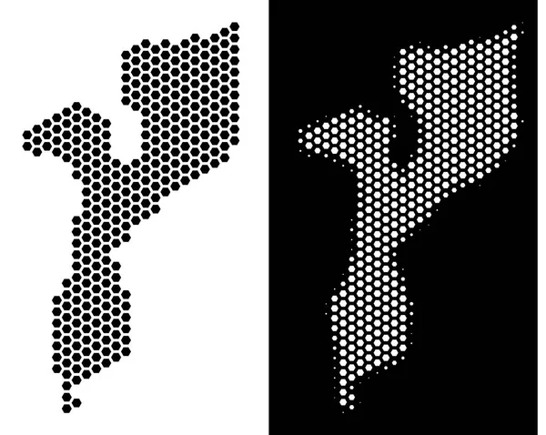 Mozambik Haritası petek mozaik