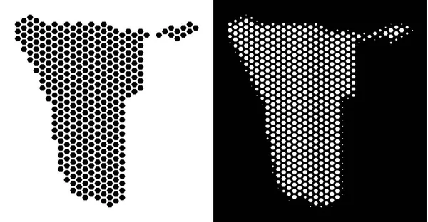 Namibya Haritası petek soyutlama