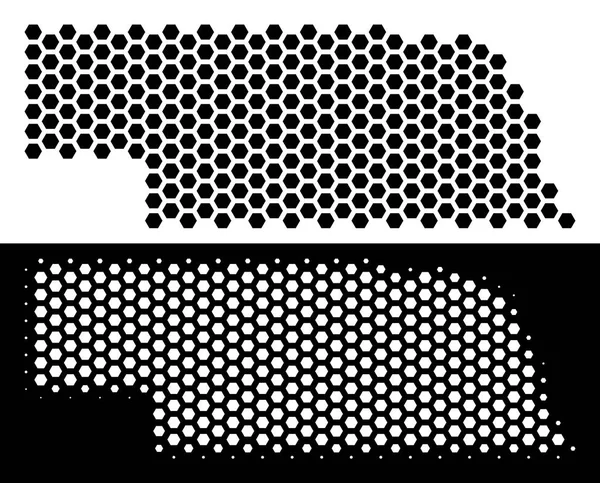 Nebraska eyalet harita altıgen şeması