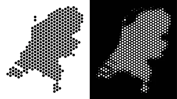 Hollanda harita Hex-çini mozaik