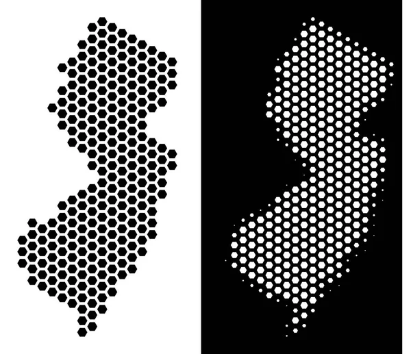 Yeni Jersey eyalet harita Hex-kiremit düzeni