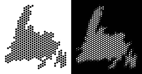 Newfoundland Adası harita Hex-kiremit düzeni