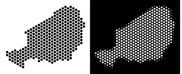 Nijer harita Hex-çini mozaik