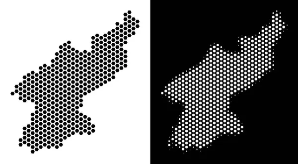 Kore Demokratik Halk Cumhuriyeti harita Hex-çini mozaik