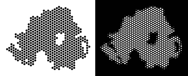 Kuzey İrlanda harita Altıgen Karo düzeni