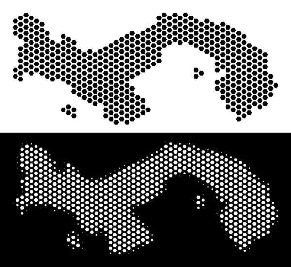 Panama harita altıgen soyutlama