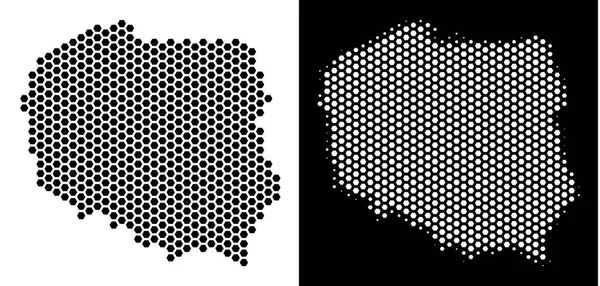 Polonya harita Hex-çini mozaik