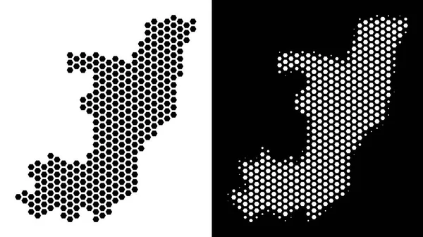 Cumhuriyeti Kongo harita altıgen soyutlama