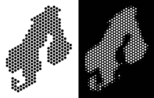 Scandinavia harita petek mozaik