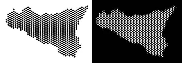 Sicilia harita Hex-kiremit soyutlama