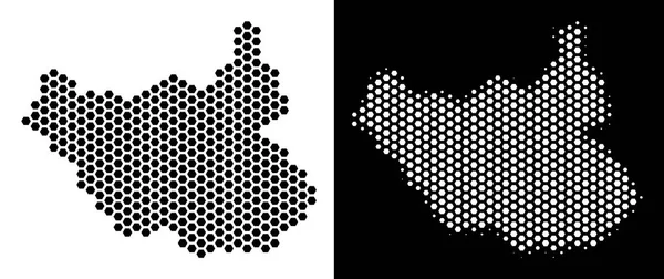 Güney Sudan harita altıgen şeması