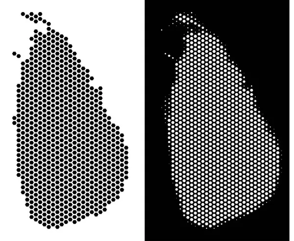Sri Lanka ada harita Altıgen Karo düzeni