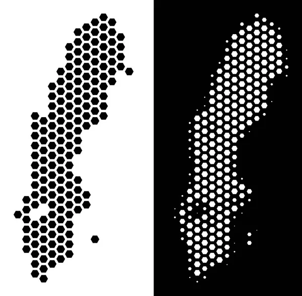 İsveç harita altıgen mozaik