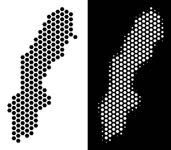 İsveç harita Hex-kiremit soyutlama