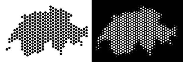 Swissland harita altıgen mozaik