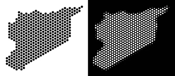 Suriye harita altıgen karo mozaik