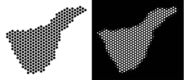 Tenerife İspanya ada harita Hex-kiremit düzeni