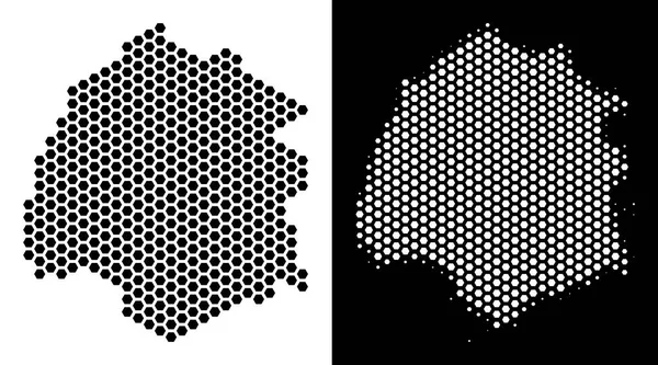 Thassos Yunan Adası harita petek soyutlama