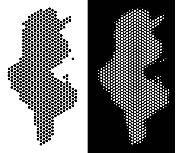 Tunus haritası petek mozaik