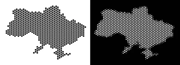 Crimea Hex-kiremit soyutlama ile Ukrayna Haritası