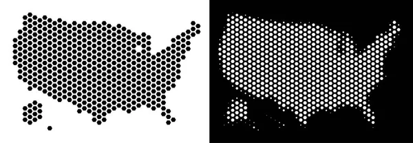 ABD ile Alaska harita altıgen soyutlama