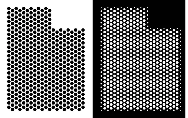 Utah State harita altıgen karo mozaik