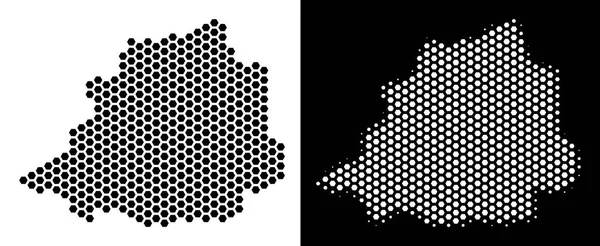 Vatikan Haritası Altıgen Karo soyutlama