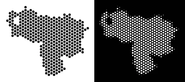Venezuela Haritası Hex-çini mozaik