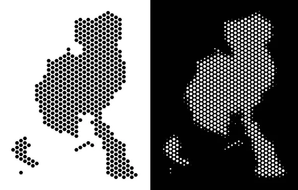 Veraguas il harita altıgen mozaik