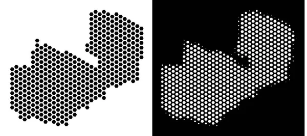 Zambiya harita Hex-çini mozaik