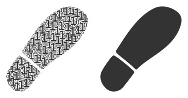 Önyükleme ayak izi kompozisyon ikili basamak