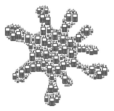 Cep telefonu simgeler spot kolaj