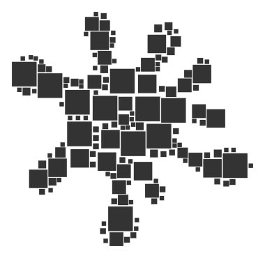 Dolu kare simgeler spot mozaik