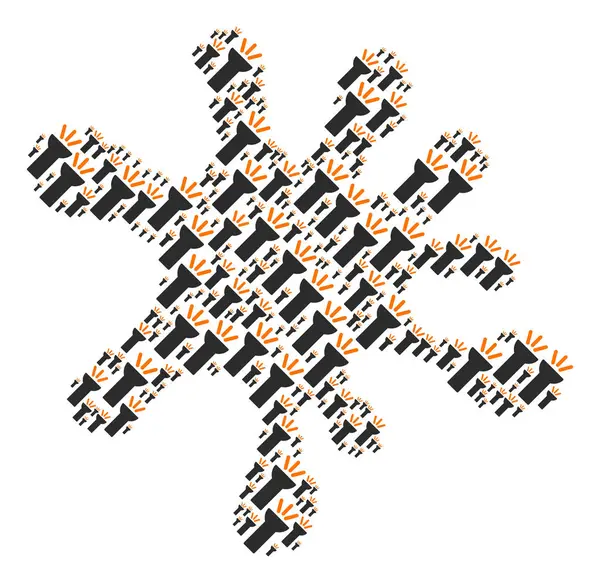 Splash mozaik elektrik Torch Işık simgeler