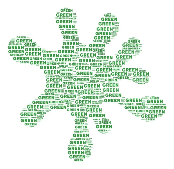 Figure ponctuelle de textes verts — Image vectorielle