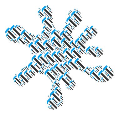 Mozaik çekiç simgeler leke