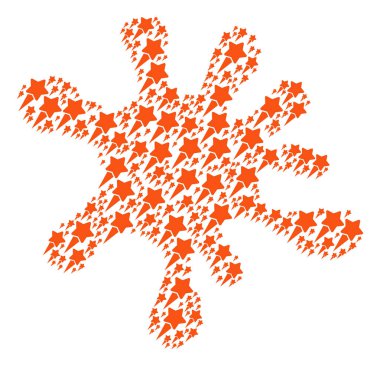 Yıldız kutsal kişilerin resmi başlama sıçrama mozaik